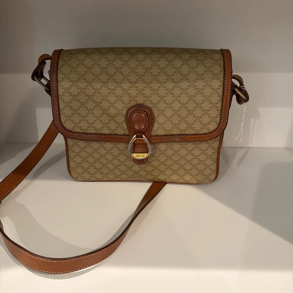 Celine Macadam Tan Shoulder Bag - Picture 2 of 7
